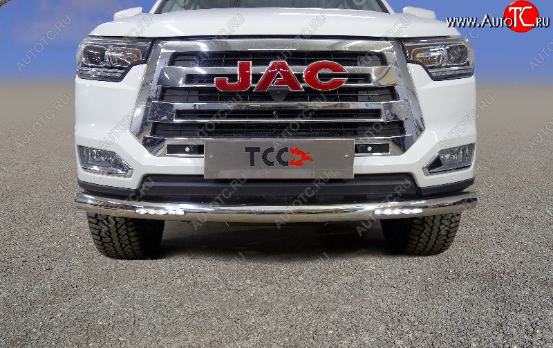 45 799 р. Защита переднего бампера нижняя с ДХО 76,1 мм ТСС Тюнинг  JAC T6 (2018-2024) пикап (нержавейка)  с доставкой в г. Кемерово