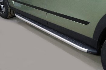 Пороги алюминиевые с пластиковой накладкой ТСС Тюнинг JAECOO J7 (2023-2025)