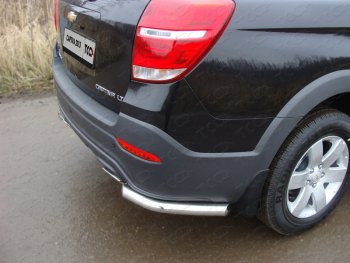 Защита задняя (уголки, нержавейка 60,3 мм) ТСС Тюнинг Chevrolet Captiva (2013-2016) 2-ой рестайлинг