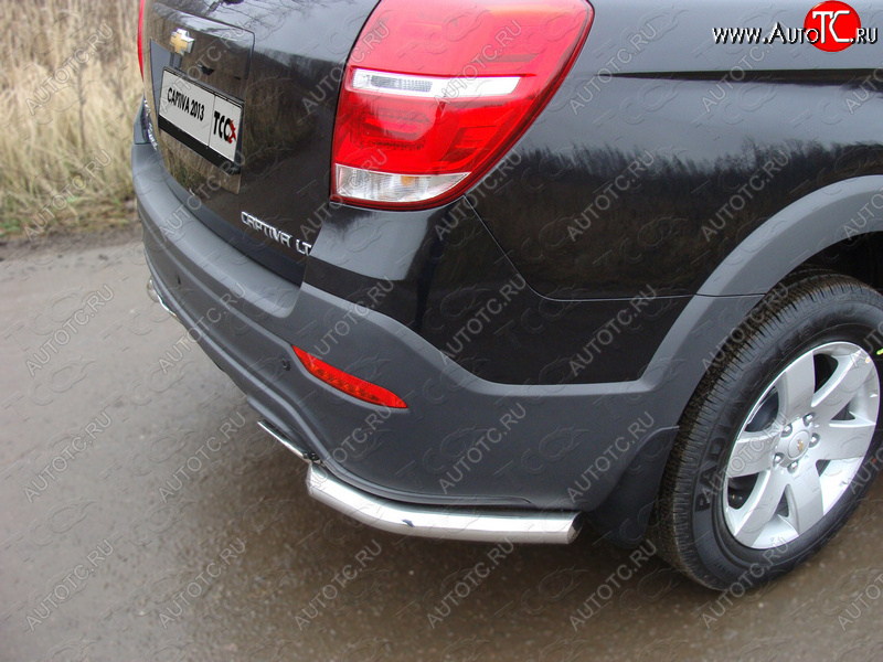 1 000 000 р. Защита задняя (уголки, нержавейка 60,3 мм) ТСС Тюнинг  Chevrolet Captiva (2013-2016) 2-ой рестайлинг  с доставкой в г. Кемерово