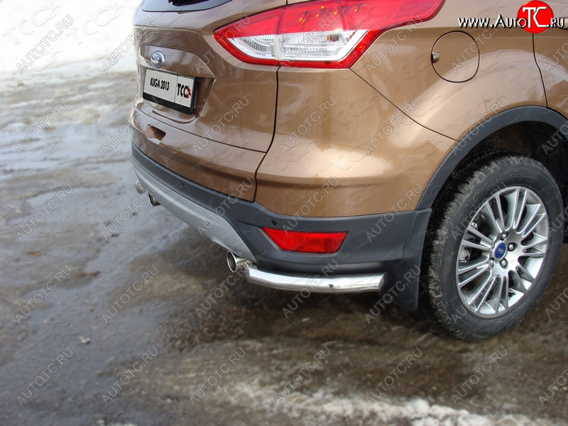1 000 000 р. Защита задняя (уголки, нержавейка 60,3 мм) ТСС Тюнинг  Ford Kuga  2 (2013-2016) дорестайлинг  с доставкой в г. Кемерово