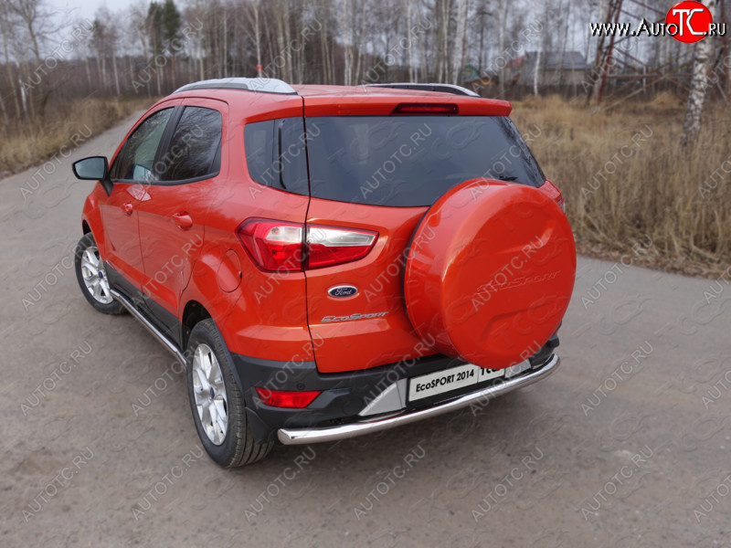 12 999 р. Защита задняя (нержавейка 60,3 мм) ТСС Тюнинг  Ford EcoSport (2013-2019) дорестайлинг  с доставкой в г. Кемерово