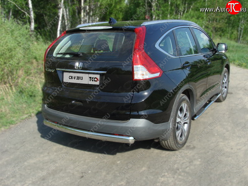 1 000 000 р. Защита задняя (центральная овальная 75х42 мм) ТСС Тюнинг  Honda CR-V  RM1,RM3,RM4 (2012-2015) дорестайлинг (центральная)  с доставкой в г. Кемерово