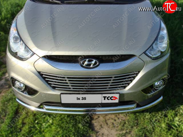 15 299 р. Защита переднего бампера нижняя d50,8*50,8 мм ТСС Тюнинг  Hyundai IX35  LM (2009-2013) дорестайлинг (нержавейка)  с доставкой в г. Кемерово