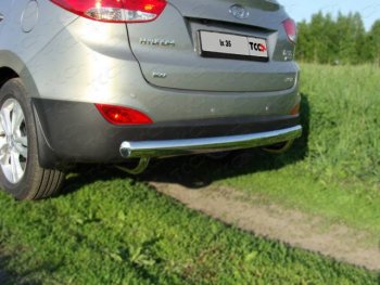 Защита задняя (центральная, нержавейка d75*42 мм) ТСС Тюнинг Hyundai IX35  LM (2009-2018) дорестайлинг, рестайлинг (центральная)