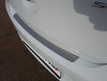 Накладка на задний бампер ТСС Тюнинг Hyundai Solaris  RBr (2014-2017) хэтчбэк рестайлинг (лист шлифованный)