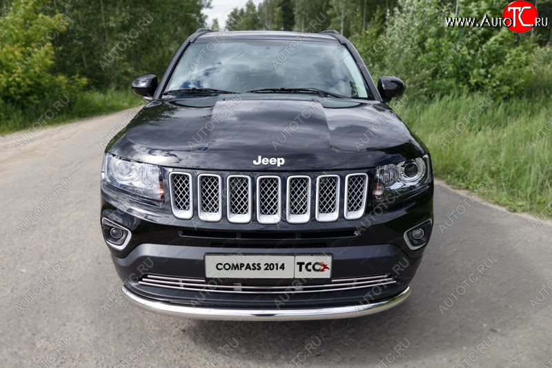 4 399 р.  ТСС Тюнинг JEEPCompass 2014- - Решетка радиатора 12 мм  jeepcom1403  с доставкой в г. Кемерово