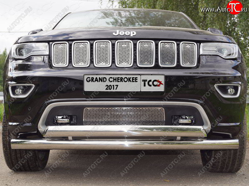 1 093 999 р. Вставка переднего бампера ТСС Тюнинг  Jeep Grand Cherokee  WK2 (2017-2022) 2-ой рестайлинг (лист)  с доставкой в г. Кемерово