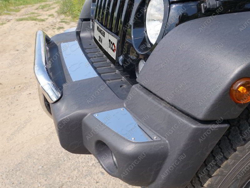 1 000 000 р.  ТСС Тюнинг JEEPWrangler 5D (3.6, JK) 2006-2018 - Накладки на передний бампер (шлифованные) (комплект 3шт.)  jeepwran5d361422  с доставкой в г. Кемерово