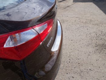 Накладка на задний бампер ТСС Тюнинг KIA Cerato 3 YD дорестайлинг седан (2013-2016) (Лист шлифованный)