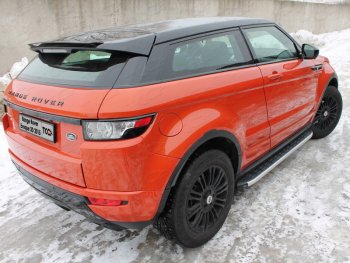 Пороги алюминиевые с пластиковой накладкой ТСС Тюнинг Land Rover Range Rover Evoque  1 L538 (2015-2018) рестайлинг 3 дв., рестайлинг 5 дв. (серые)