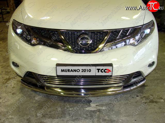 1 000 000 р. Декоративная вставка переднего бампера ТСС Тюнинг  Nissan Murano  2 Z51 (2010-2016) рестайлинг (d 16 мм)  с доставкой в г. Кемерово