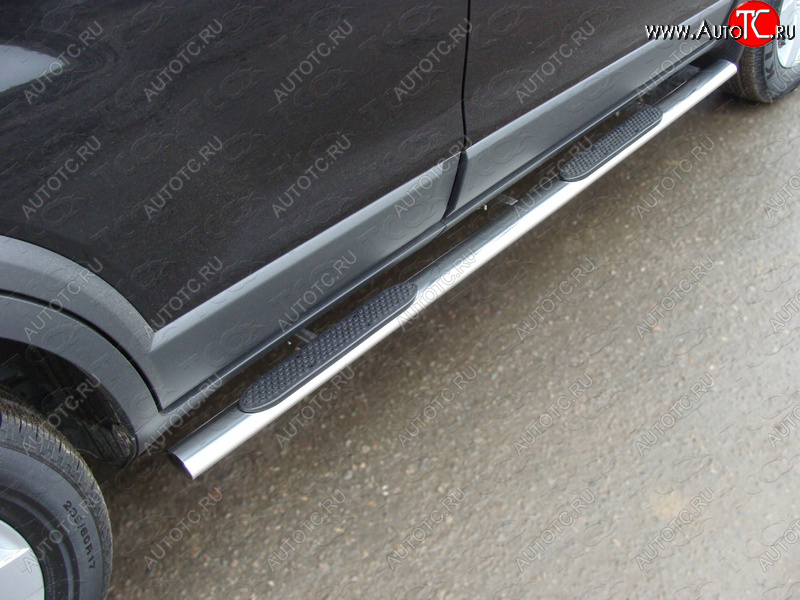 23 699 р. Пороги овальные с накладкой 75х42 мм ТСС Тюнинг Nissan Murano 2 Z51 рестайлинг (2010-2016)  с доставкой в г. Кемерово