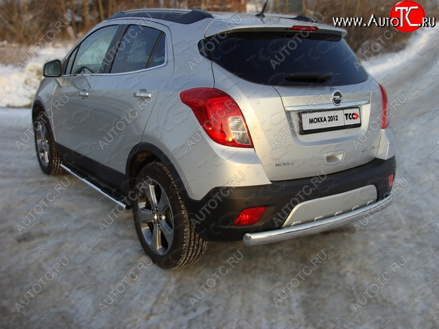1 000 000 р. Защита задняя (центральная 75*42 мм) ТСС Тюнинг  Opel Mokka (2012-2016)  дорестайлинг (центральная)  с доставкой в г. Кемерово
