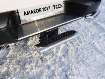  ТСС Тюнинг VOLKSWAGENAmarok 2016- - Задняя подножка овальная 120х60 мм (под фаркоп)  vwamar1755