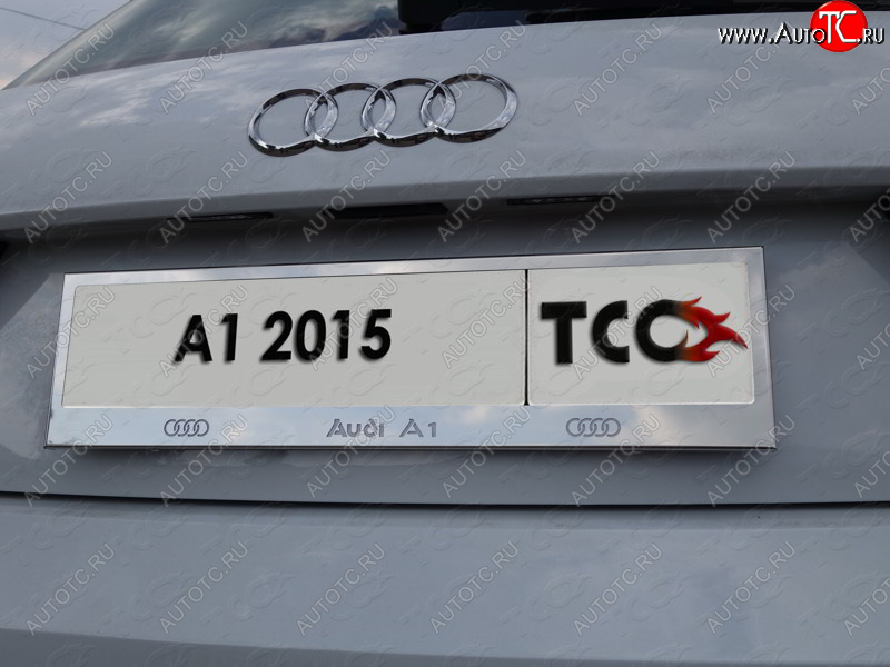 5 999 р. Рамка гос. номера ТСС Тюнинг  Audi A1 ( 8X1 хэтчбэк 3 дв.,  8XA хэтчбэк 5 дв.) (2010-2014) дорестайлинг (нержавейка)  с доставкой в г. Кемерово