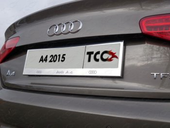 Рамка гос. номера ТСС Тюнинг Audi A4  B9 (2016-2020) дорестайлинг,седан (нержавейка)