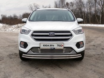 Рамка гос. номера ТСС Тюнинг Ford Kuga  2 (2016-2019) рестайлинг (нержавейка)
