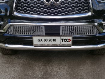 Рамка гос. номера ТСС Тюнинг INFINITI QX80  Z62 (2018-2024) 2-ой рестайлинг (нержавейка)