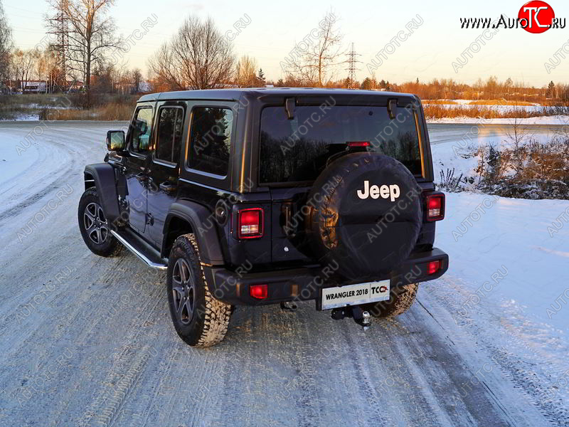 5 999 р. Рамка гос. номера ТСС Тюнинг  Jeep Wrangler  JL (2018-2024) 3 дв. дорестайлинг (нержавейка)  с доставкой в г. Кемерово