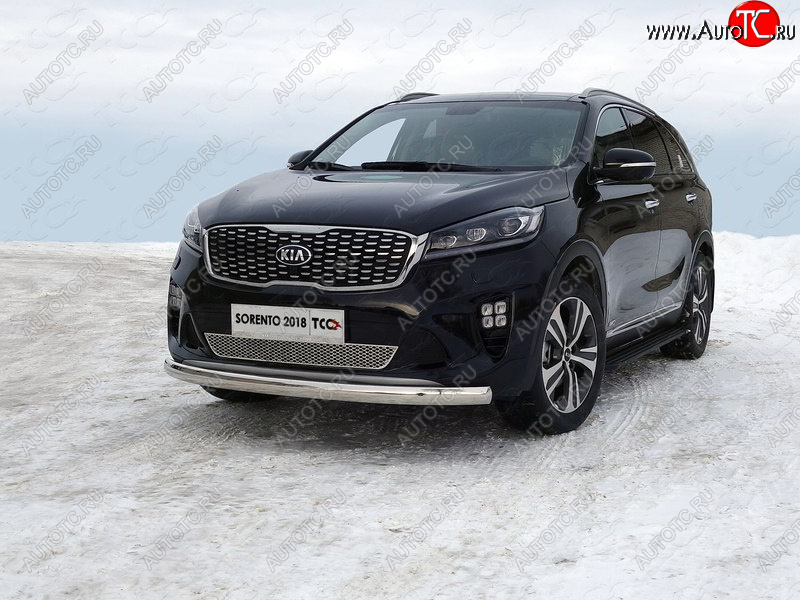5 999 р. Рамка гос. номера ТСС Тюнинг KIA Sorento UM/Prime рестайлинг (2018-2020) (нержавейка)  с доставкой в г. Кемерово