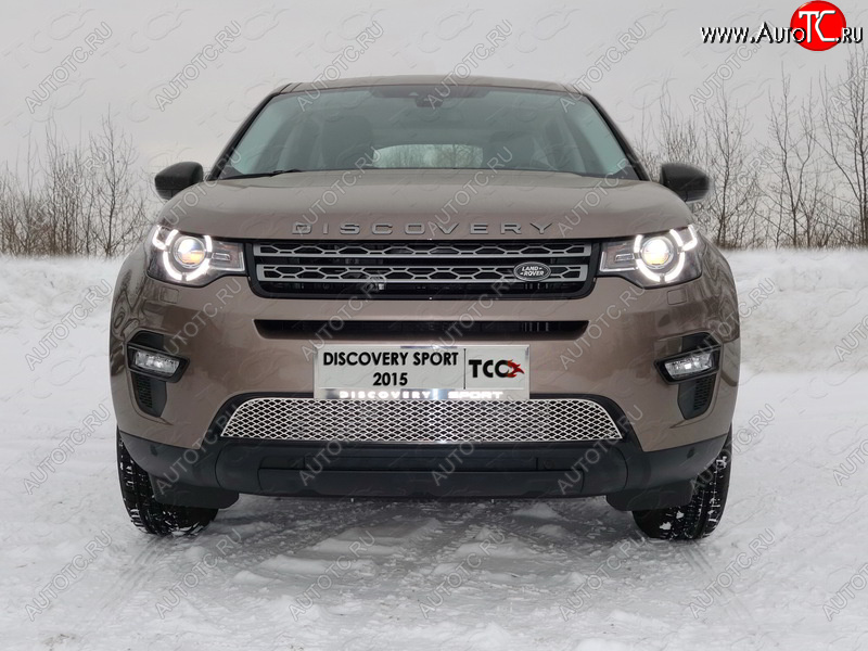 5 999 р. Рамка гос. номера ТСС Тюнинг  Land Rover Discovery Sport  L550 (2014-2019) дорестайлинг (нержавейка)  с доставкой в г. Кемерово