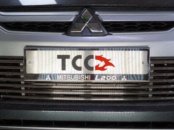 Рамка гос. номера ТСС Тюнинг Mitsubishi L200  5 KK,KL (2018-2022) рестайлинг (нержавейка)