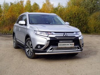 Рамка гос. номера ТСС Тюнинг Mitsubishi Outlander  GF (2018-2022) 3-ий рестайлинг (нержавейка)