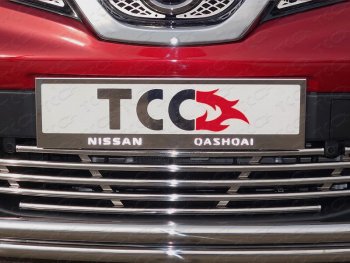 Рамка гос. номера ТСС Тюнинг Nissan Qashqai  2 (2013-2019) J11 дорестайлинг (нержавейка)