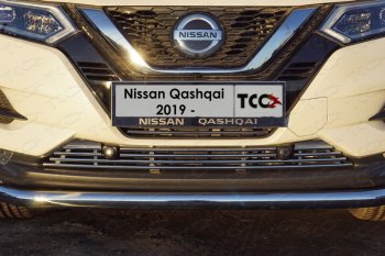 Рамка гос. номера ТСС Тюнинг Nissan Qashqai  2 (2017-2022) J11 рестайлинг (нержавейка)
