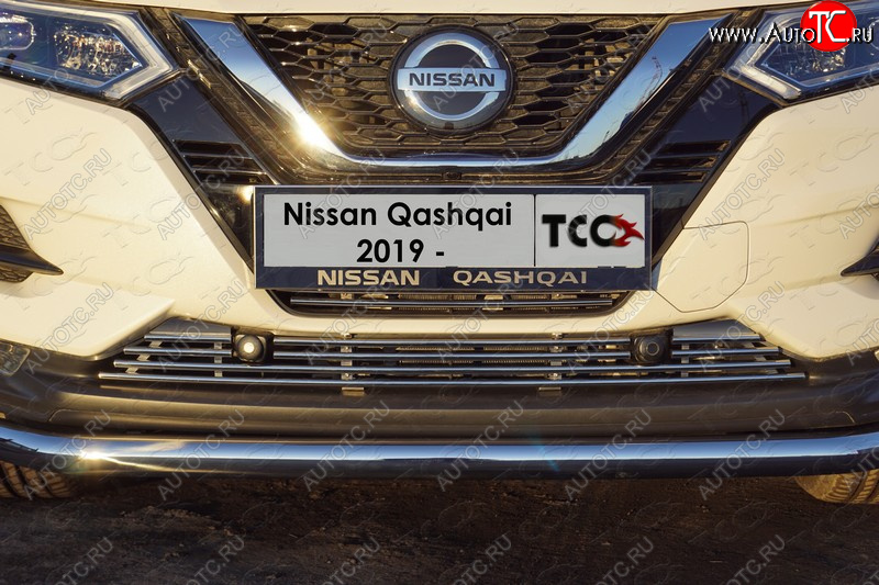4 999 р. Рамка гос. номера ТСС Тюнинг Nissan Qashqai 2 J11 рестайлинг (2017-2022) (нержавейка)  с доставкой в г. Кемерово