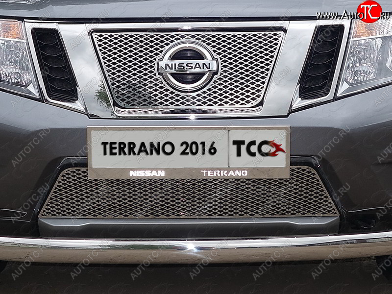 5 999 р. Рамка гос. номера ТСС Тюнинг Nissan Terrano D10 дорестайлинг (2013-2016) (нержавейка)  с доставкой в г. Кемерово