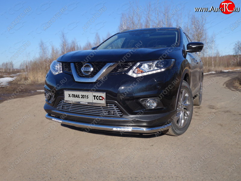 5 999 р. Рамка гос. номера ТСС Тюнинг  Nissan X-trail  3 T32 (2013-2018) дорестайлинг (нержавейка)  с доставкой в г. Кемерово