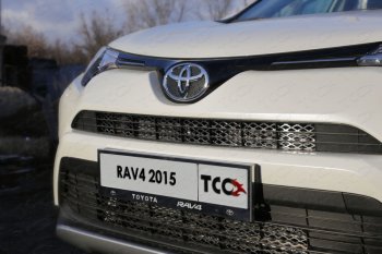 Рамка гос. номера ТСС Тюнинг Toyota RAV4  XA40 (2015-2019) 5 дв. рестайлинг (нержавейка)