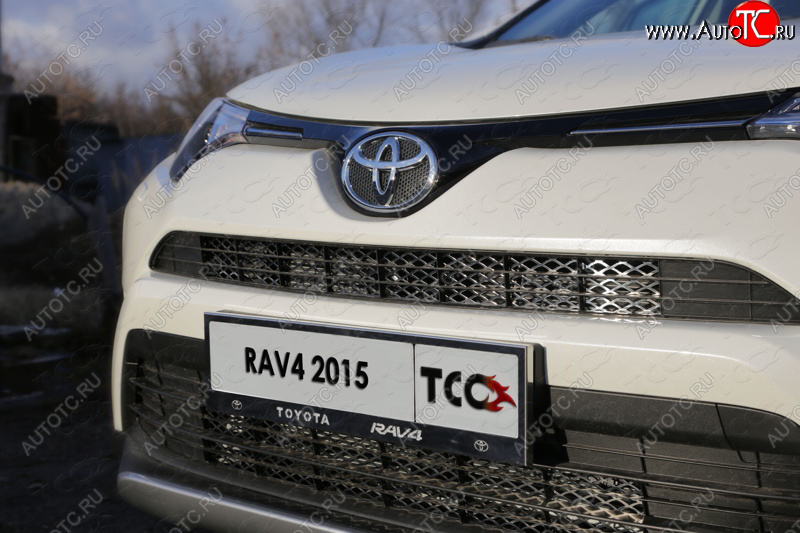 5 999 р. Рамка гос. номера ТСС Тюнинг Toyota RAV4 XA40 5 дв. рестайлинг (2015-2019) (нержавейка)  с доставкой в г. Кемерово