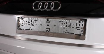 Рамка гос. номера ТСС Тюнинг Audi Q8  4MN (2018-2022) (нержавейка)