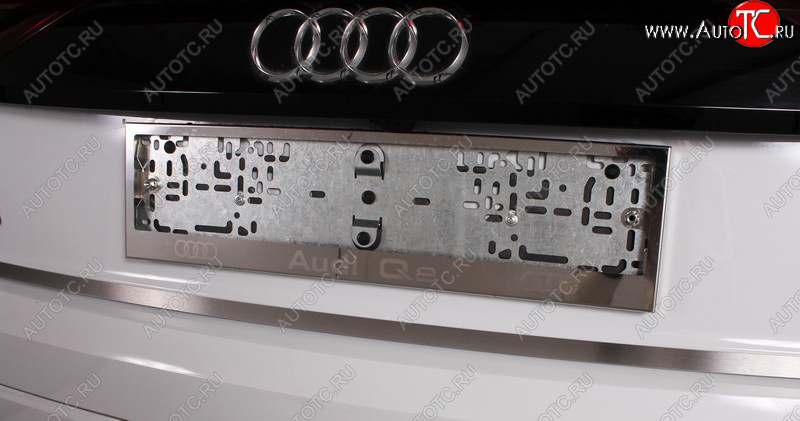 1 749 р. Рамка гос. номера ТСС Тюнинг  Audi Q8  4MN (2018-2022) (нержавейка)  с доставкой в г. Кемерово