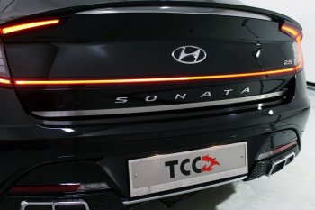 Накладка на крышку багажника ТСС Тюнинг Hyundai Sonata DN8 (2019-2022) (Лист шлифованный)