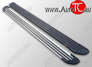 1 000 000 р. Пороги алюминиевые ТСС Тюнинг Chevrolet Captiva  дорестайлинг (2006-2011) (Slim Line Silver)  с доставкой в г. Кемерово