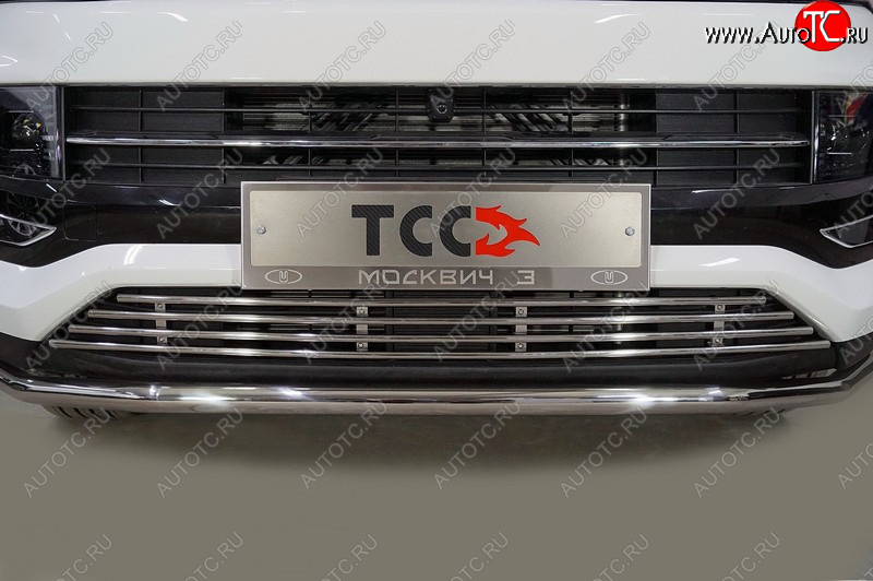 4 999 р. Рамка гос. номера ТСС Тюнинг Москвич 6 лифтбэк (2023-2025) (нержавейка)  с доставкой в г. Кемерово
