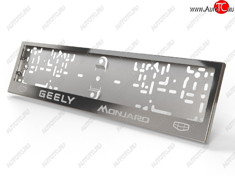 5 999 р. Рамка гос. номера ТСС Тюнинг  Geely Monjaro (2022-2025) (нержавейка)  с доставкой в г. Кемерово