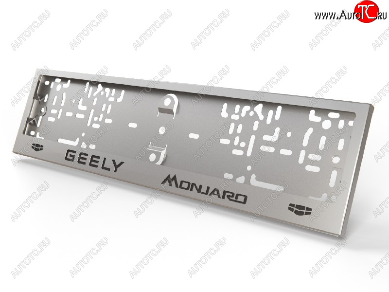 4 999 р. Рамка гос. номера ТСС Тюнинг Geely Monjaro (2022-2025) (нержавейка)  с доставкой в г. Кемерово