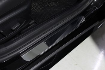 Накладки на порогжки салона ТСС Тюнинг Hyundai Sonata  DN8 (2019-2022) (Лист зеркальный)
