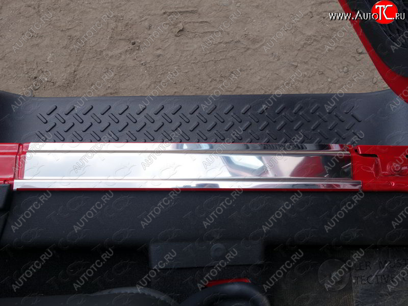 2 499 р. Накладки на пороги ТСС Тюнинг Jeep Wrangler JK 3 дв. дорестайлинг (2006-2010) (зеркальный лист)  с доставкой в г. Кемерово