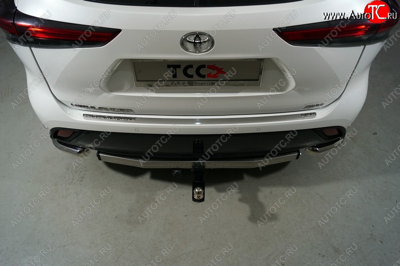 1 000 000 р. Закладка на задний бампер ТСС Тюнинг  Toyota Highlander  XU70 (2020-2025) (Лист зеркальный)  с доставкой в г. Кемерово
