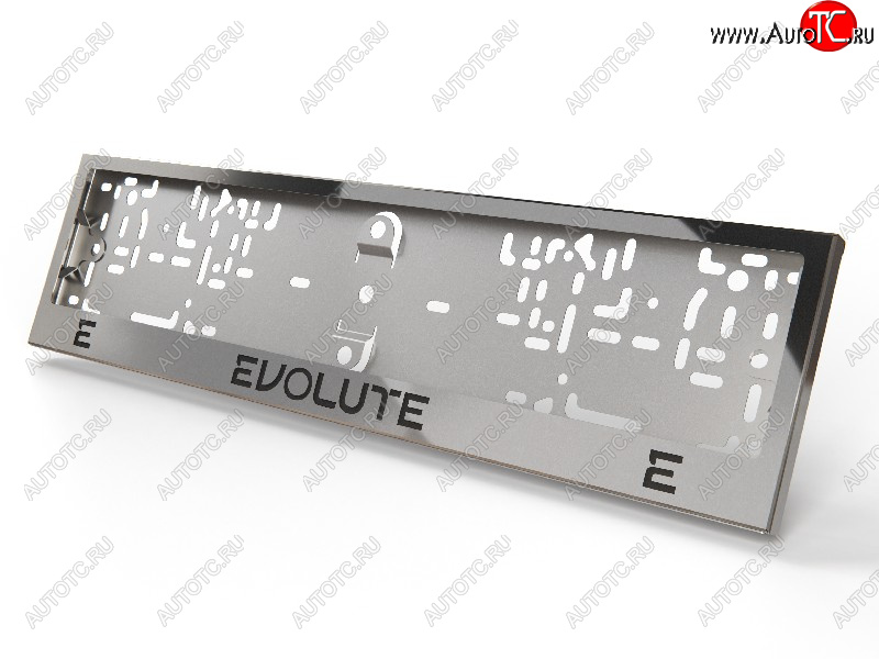 5 999 р. Рамка гос. номера ТСС Тюнинг  Evolute i-Joy (2022-2025) джип (нержавейка)  с доставкой в г. Кемерово