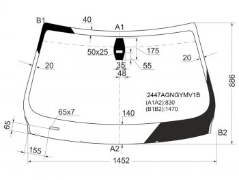 6 649 р. Стекло лобовое (Датчик дождя) BMW 3-Series 05-14  M3 06-13 FUYAO 2447AGNGYMV1B  с доставкой в г. Кемерово. Увеличить фотографию 1