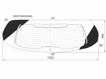 Стекло заднее (Цвет зеленый Обогрев) Haval F7 18-24 FUYAO 6303100XKQ04A