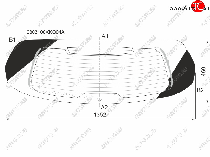 11 599 р. Стекло заднее (Цвет зеленый Обогрев) Haval F7 18-24 FUYAO 6303100XKQ04A  с доставкой в г. Кемерово