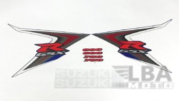 Комплект наклеек на пластик для мотоцикла Suzuki GSX-R600750 08-10 Сине-Белый 1  пм-00017737